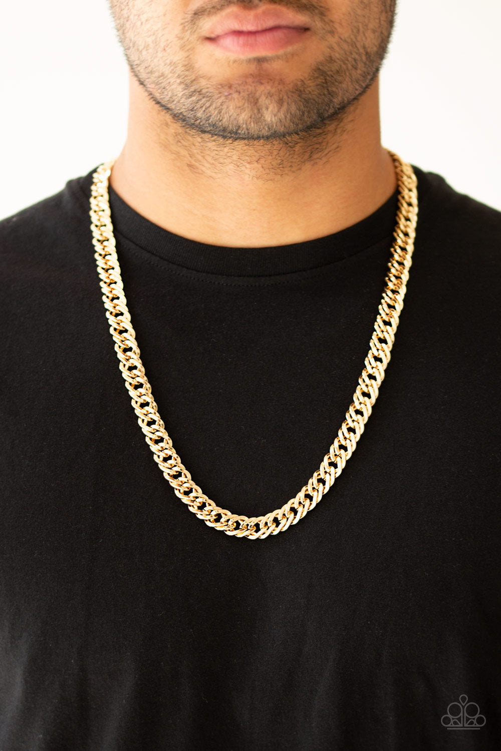 Undefeated - Gold Urban Necklace Paparazzi N0480