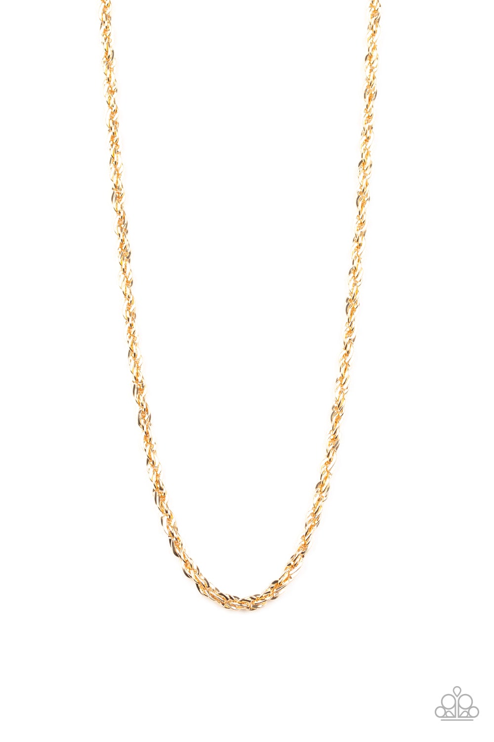 Instant Replay Gold Urban Chain Necklace Paparazzi N0163