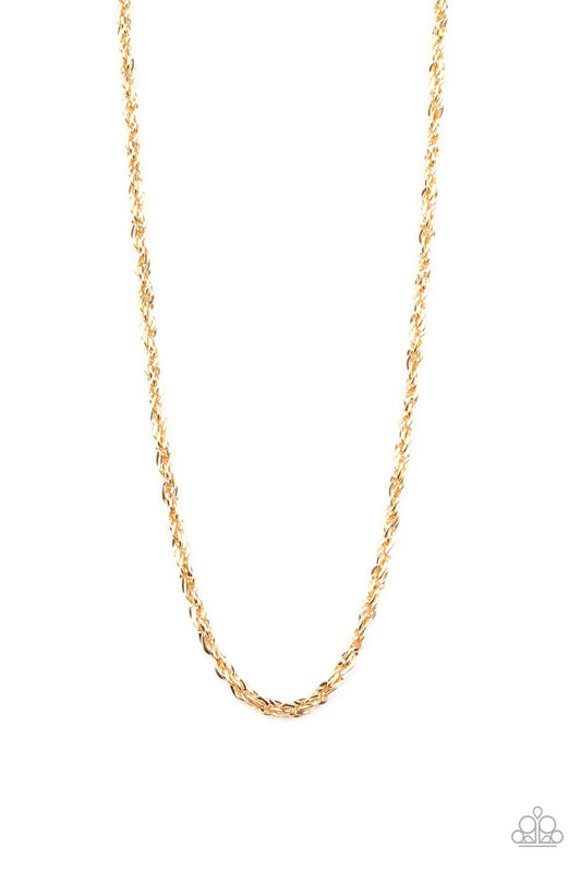 Instant Replay Gold Urban Chain Necklace Paparazzi N0163