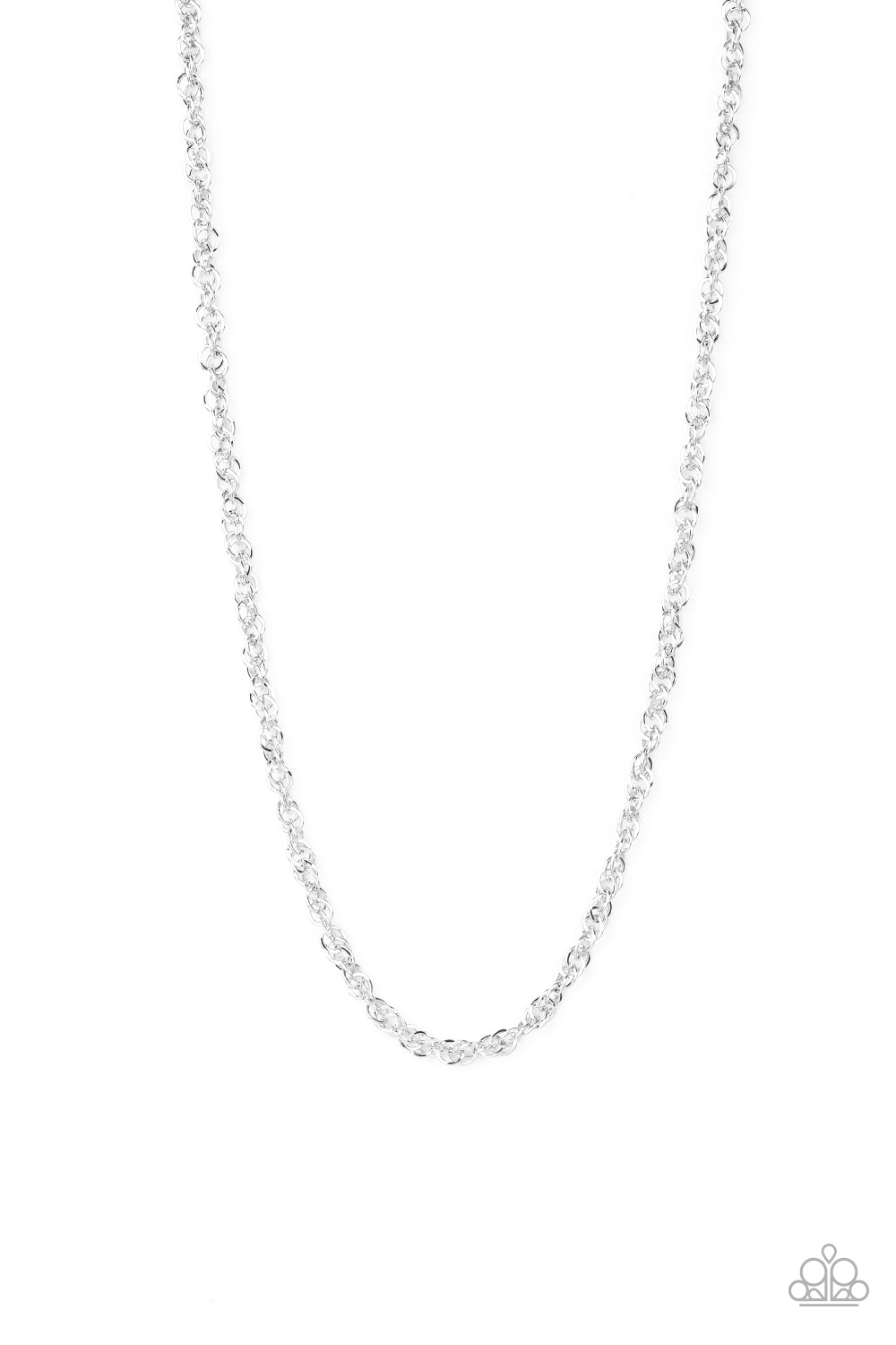 Lightweight Division - Silver Urban Necklace Paparazzi N0755