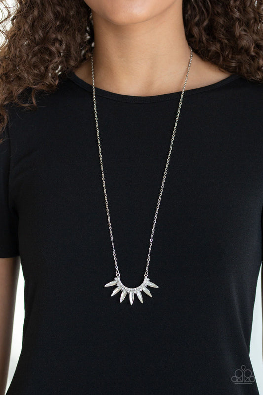 Empirical Elegance White Rhinestone Necklace Paparazzi N0038