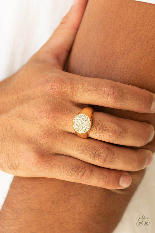 Conquest Gold Ring Paparazzi R0006