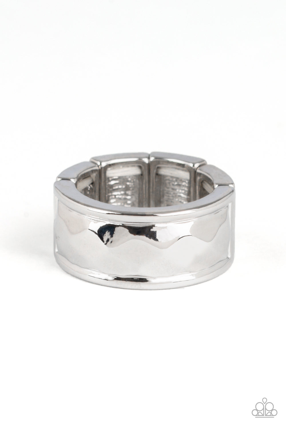 Warm Ups - Silver Men's Ring Paparazzi R0695