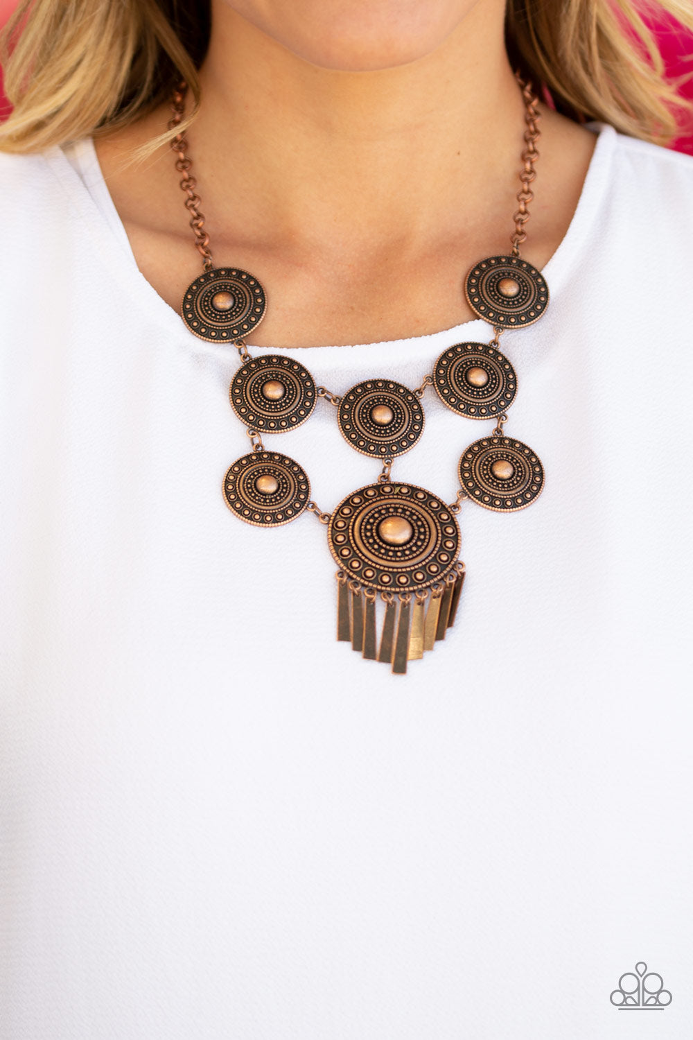 Modern Medalist - Copper Necklace N0345