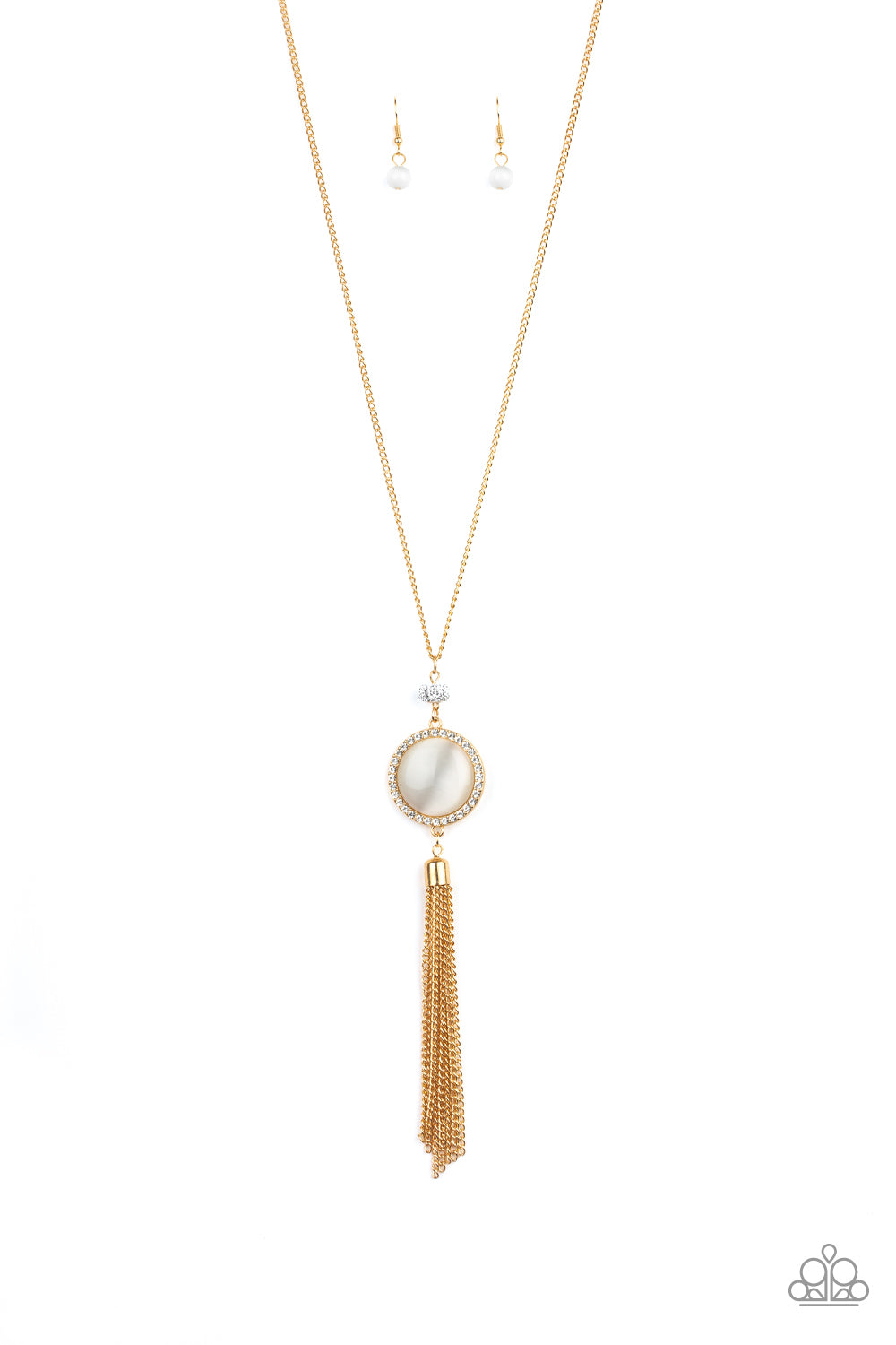 Sparkling Spectacle Gold Cat's Eye Necklace  Paparazzi N0068