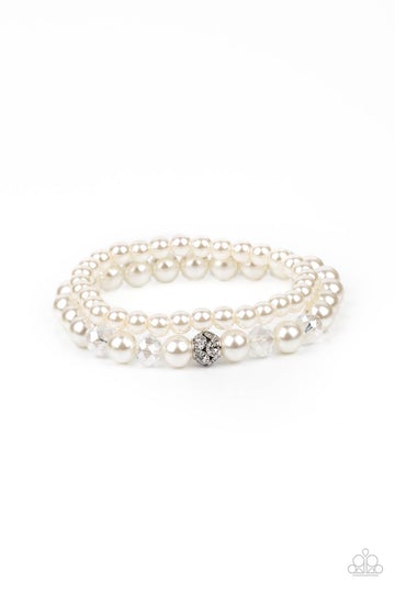 Cotton Candy Dreams White Bracelet Paparazzi B0092