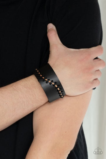 Every Stitch Way Black Urban Bracelet Paparazzi B0037