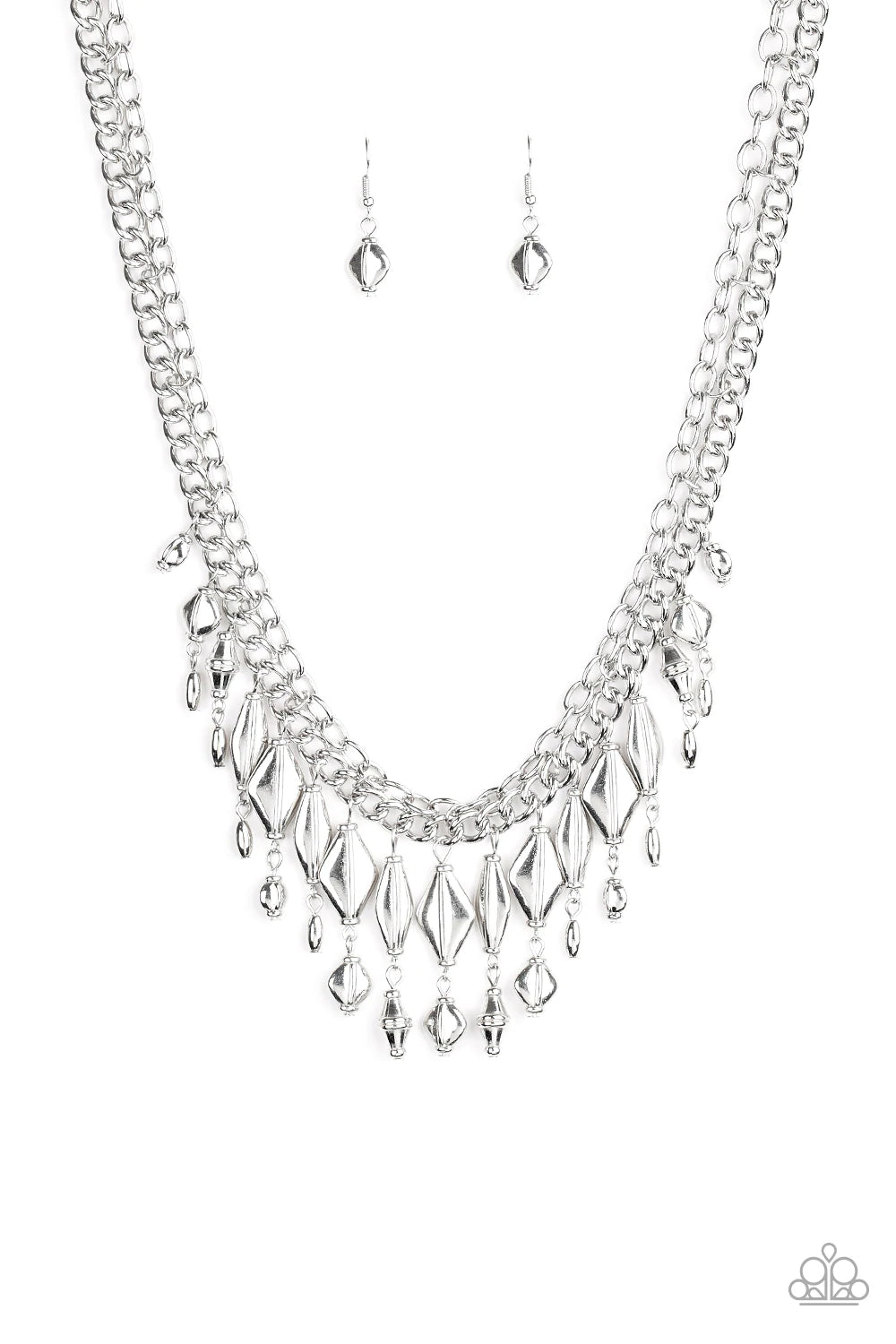 Trinket Trade Silver Necklace Paparazzi N0007