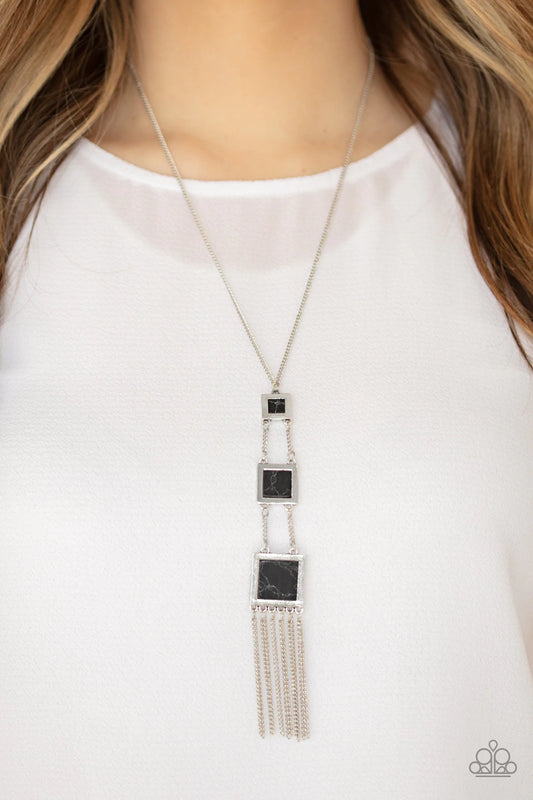 This Land is Your Land Black Stone Necklace Paparazzi N0192