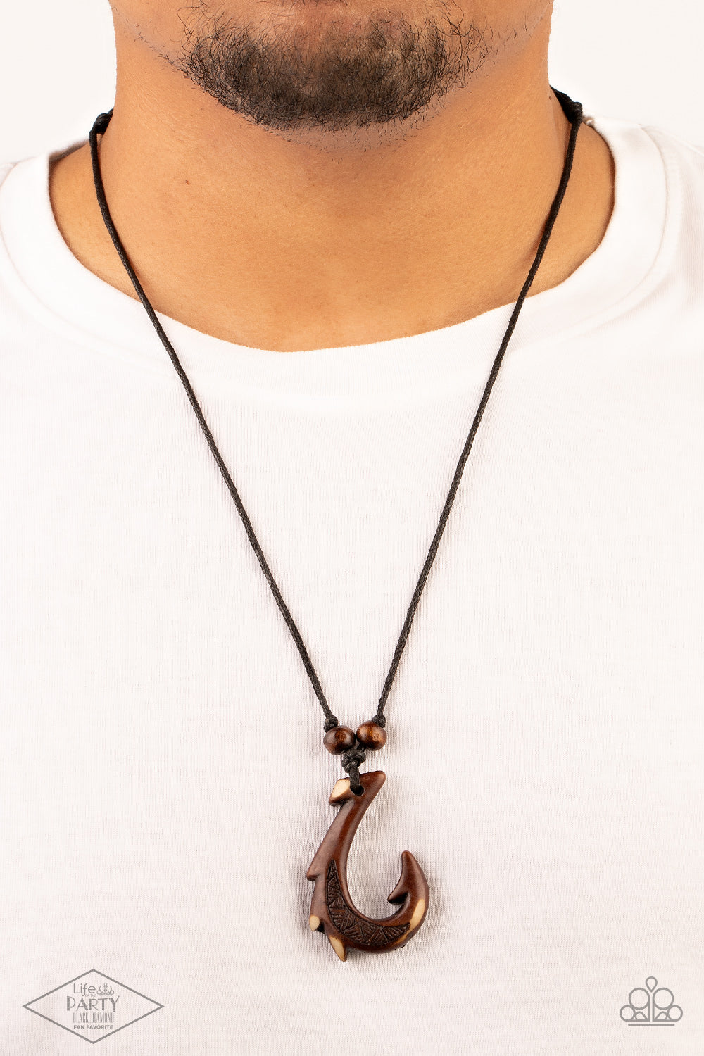 Off The Hook Brown Urban Necklace Black Diamond Exclusive Life Of The Party Paparazzi N0716