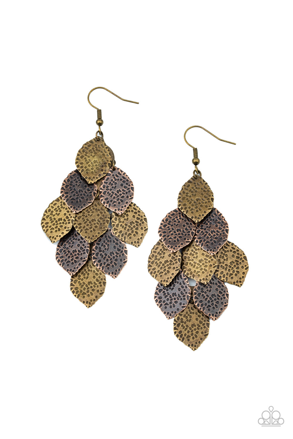 Loud and Leafy - Multi Earring Paparazzi E0358