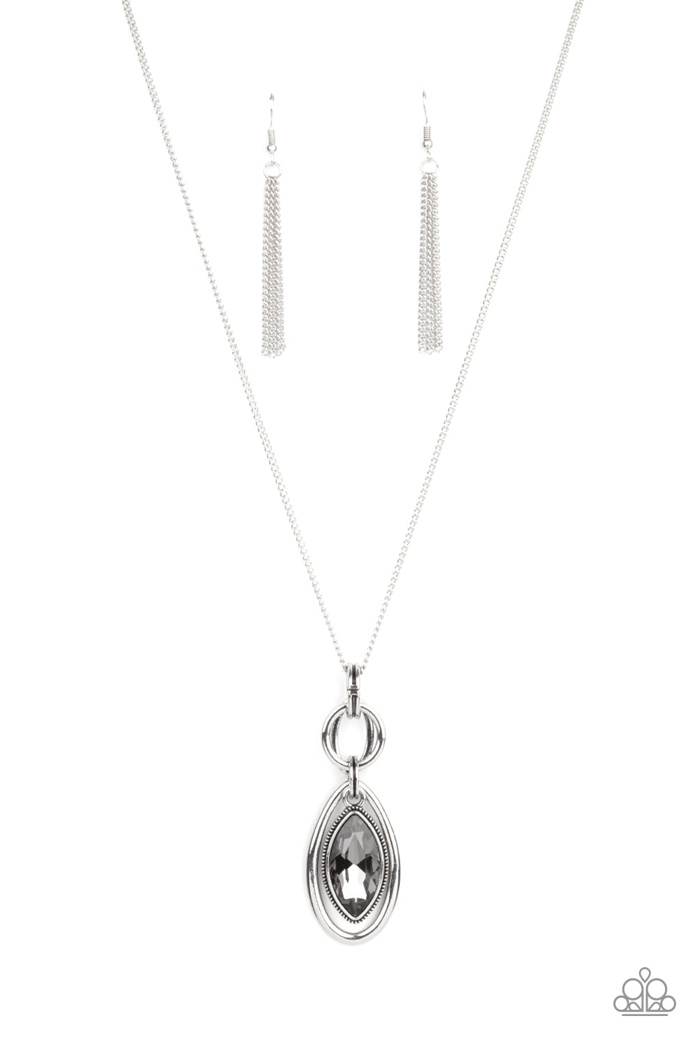 Glamorously Glaring - Silver Necklace Paparazzi N0404