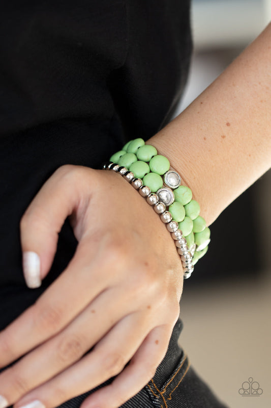 Desert Verbena Green Bracelet Paparazzi B0319