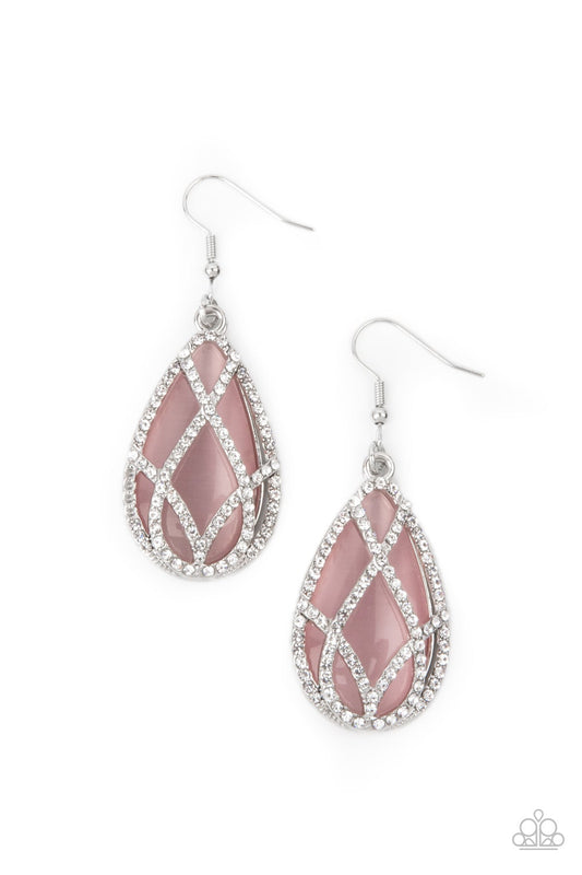 Crawling With Couture Pink Earring Paparazzi E0113