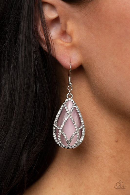 Crawling With Couture Pink Earring Paparazzi E0113