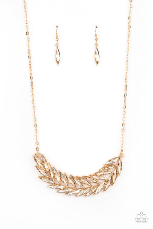 Flight Of Fanciness Gold Necklace Paparazzi N0213