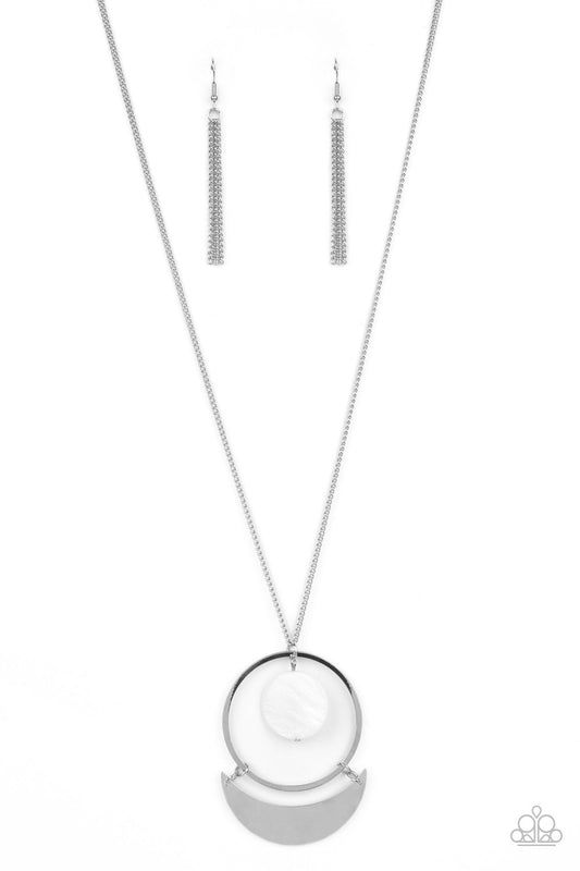 Moonlight Sailing White Necklace Paparazzi N0558