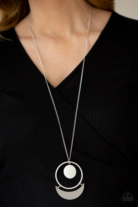 Moonlight Sailing White Necklace Paparazzi N0558
