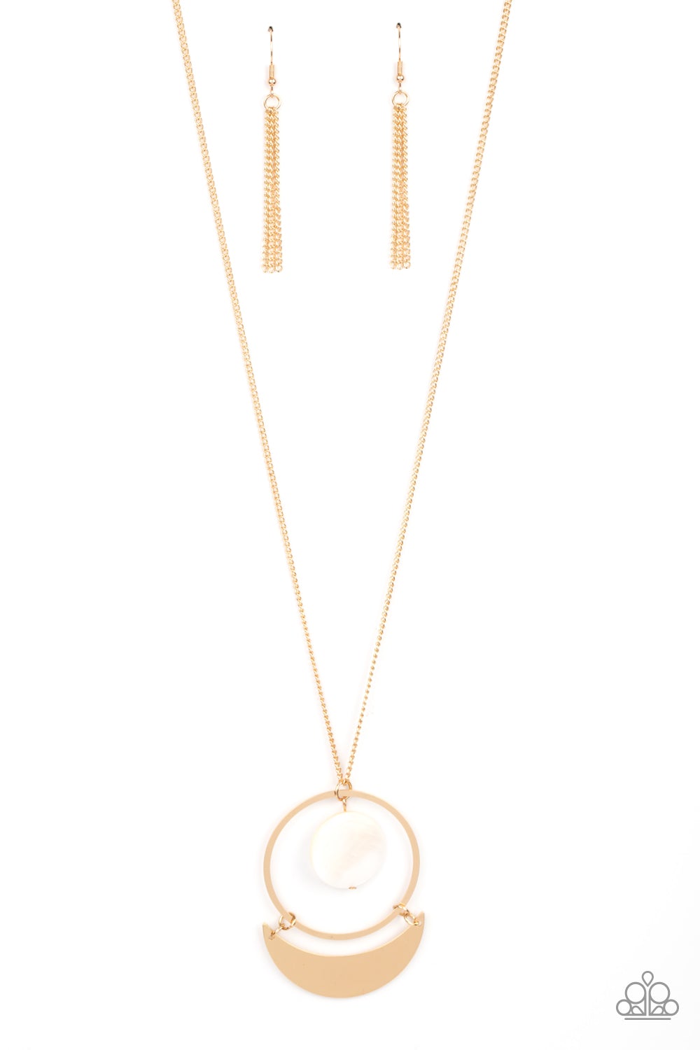 Moonlight Sailing Gold Necklace Paparazzi N0557
