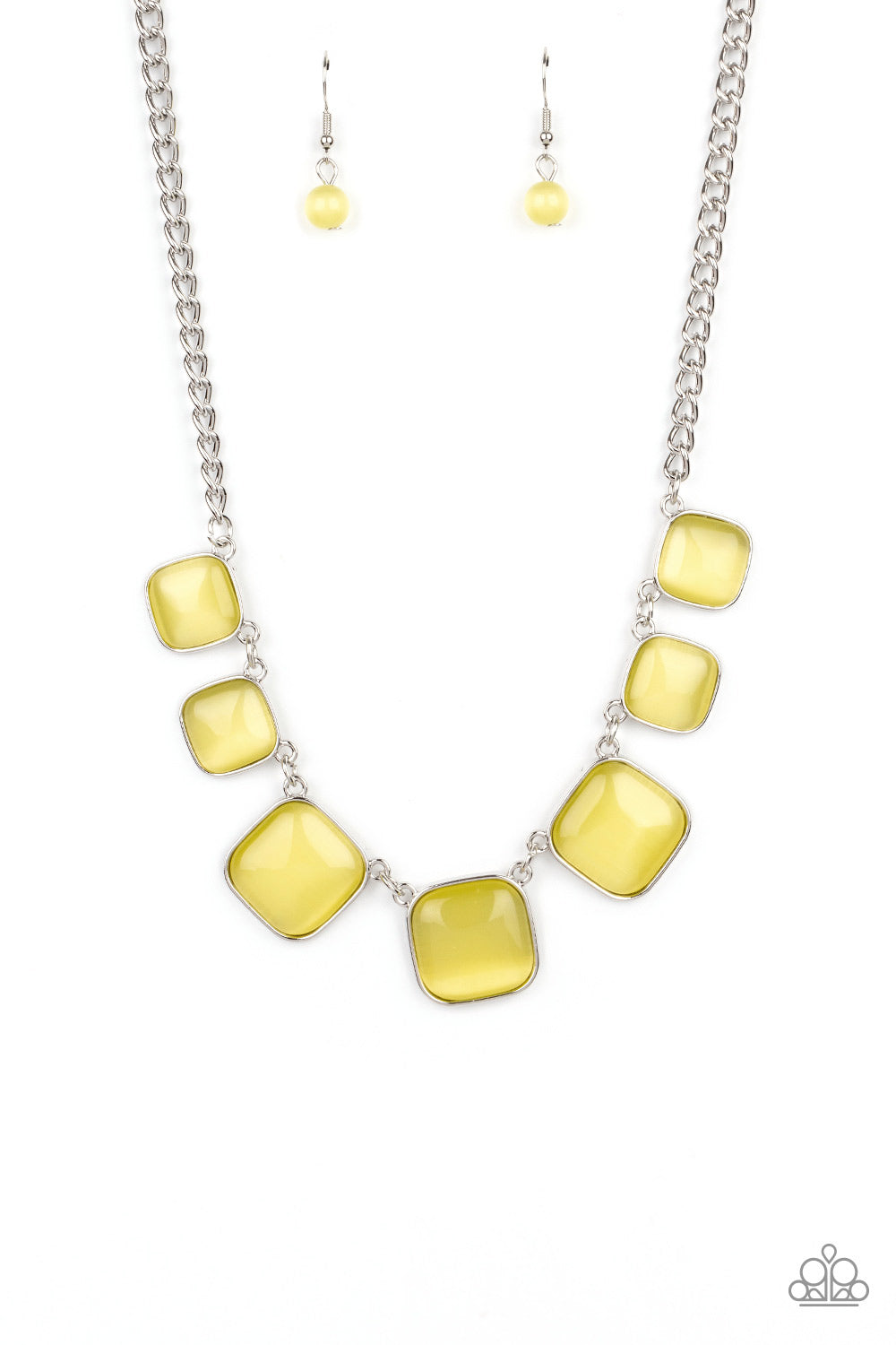 Aura Allure Yellow Necklace Paparazzi  N0351