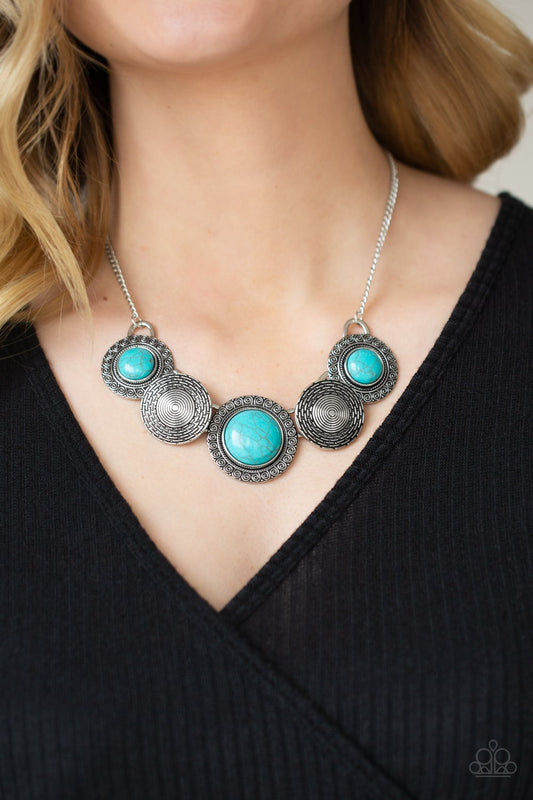 Canyon Cottage Blue Necklace Paparazzi N0188