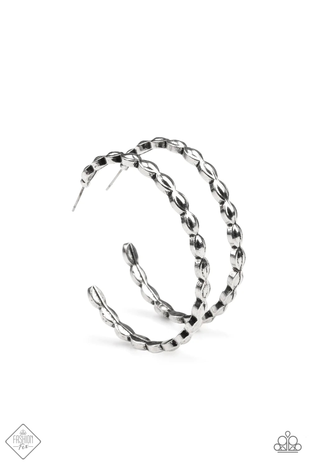 Hoop Hype Silver 2 1/4"Inch Hoop Earring Fashion Fix May 2021 E0044