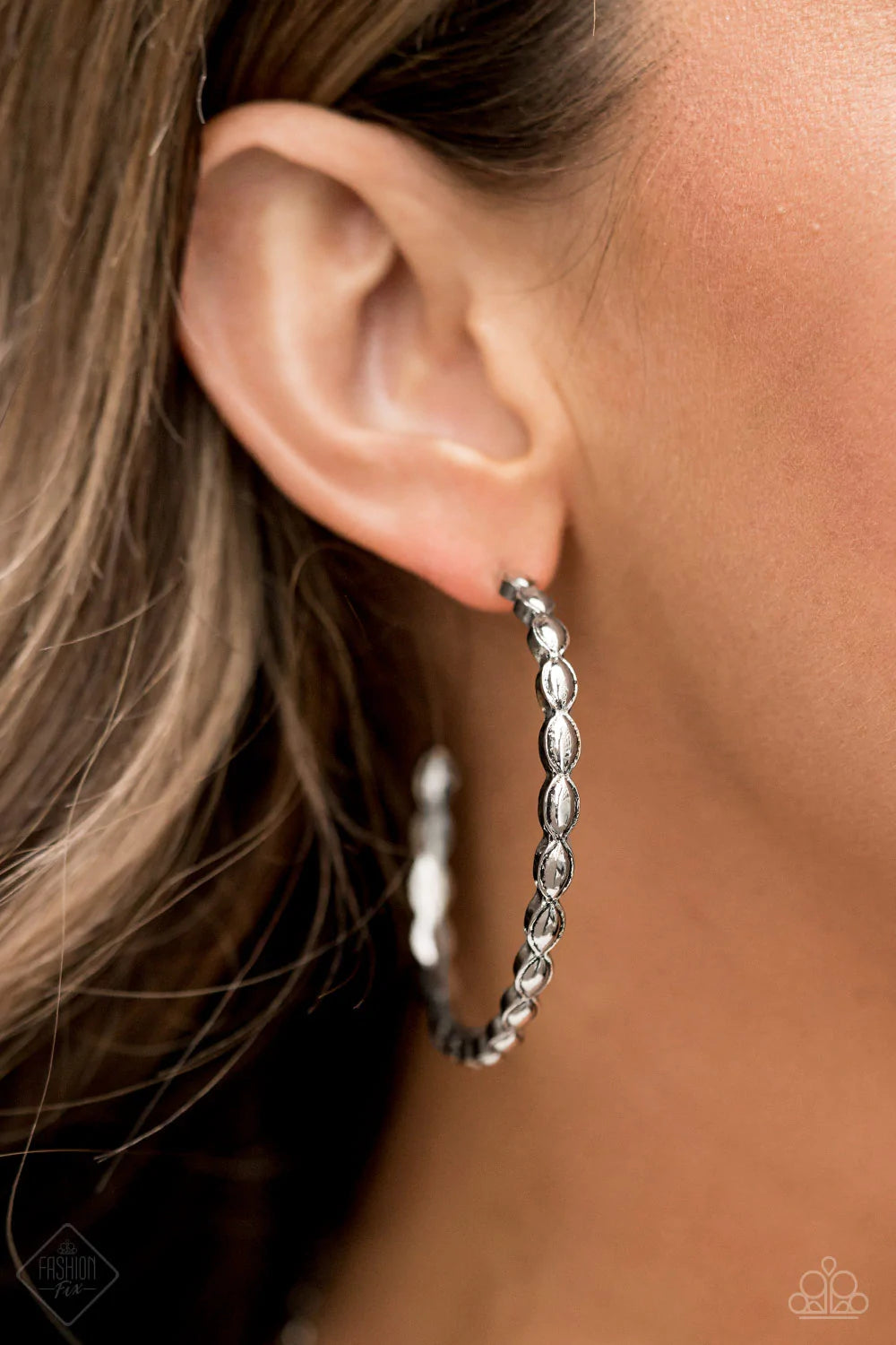 Hoop Hype Silver 2 1/4"Inch Hoop Earring Fashion Fix May 2021 E0044