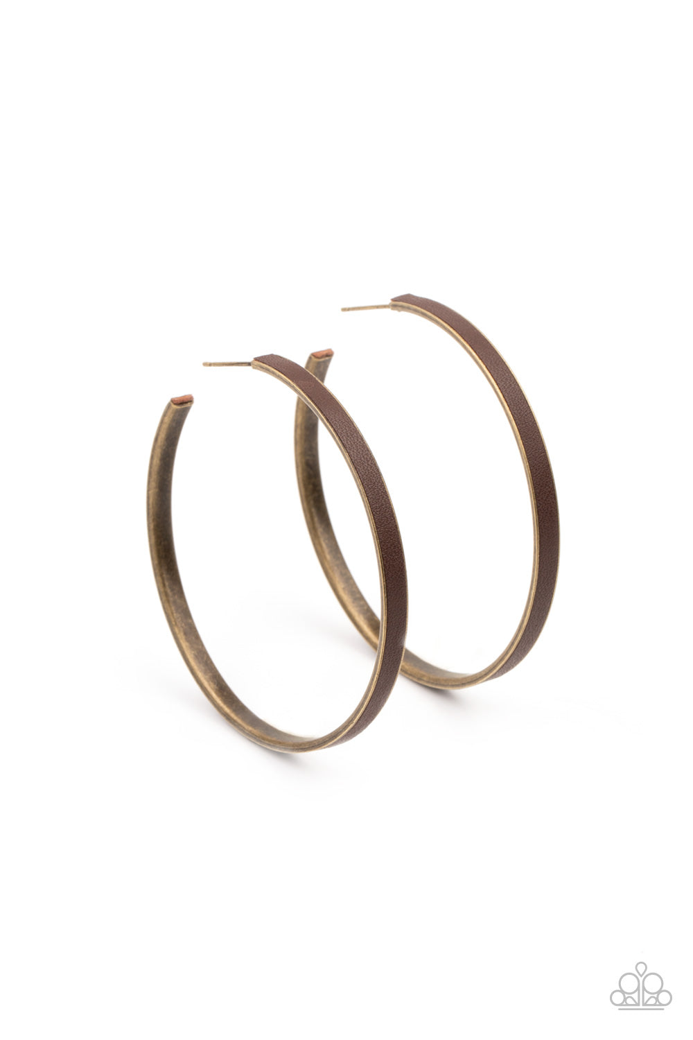 Fearless Flavor - Brass Hoop Earring Paparazzi E0389