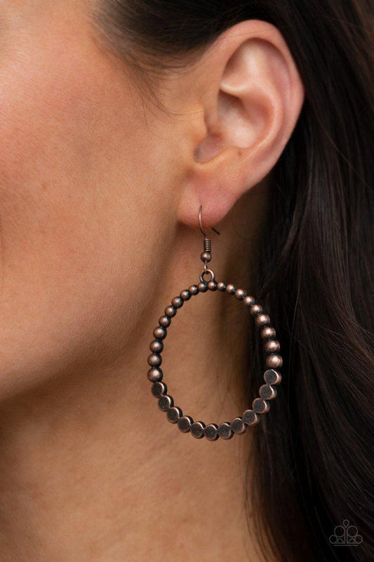Rustic Society Copper Earring Paparazzi E0033