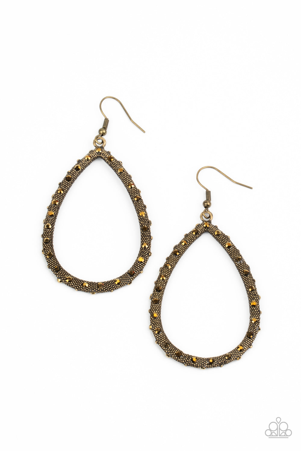 Standout Sparkle Brass Earring Paparazzi E0059