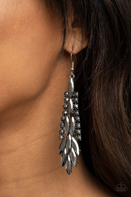 Crown Heiress Silver Earring Paparazzi E0148