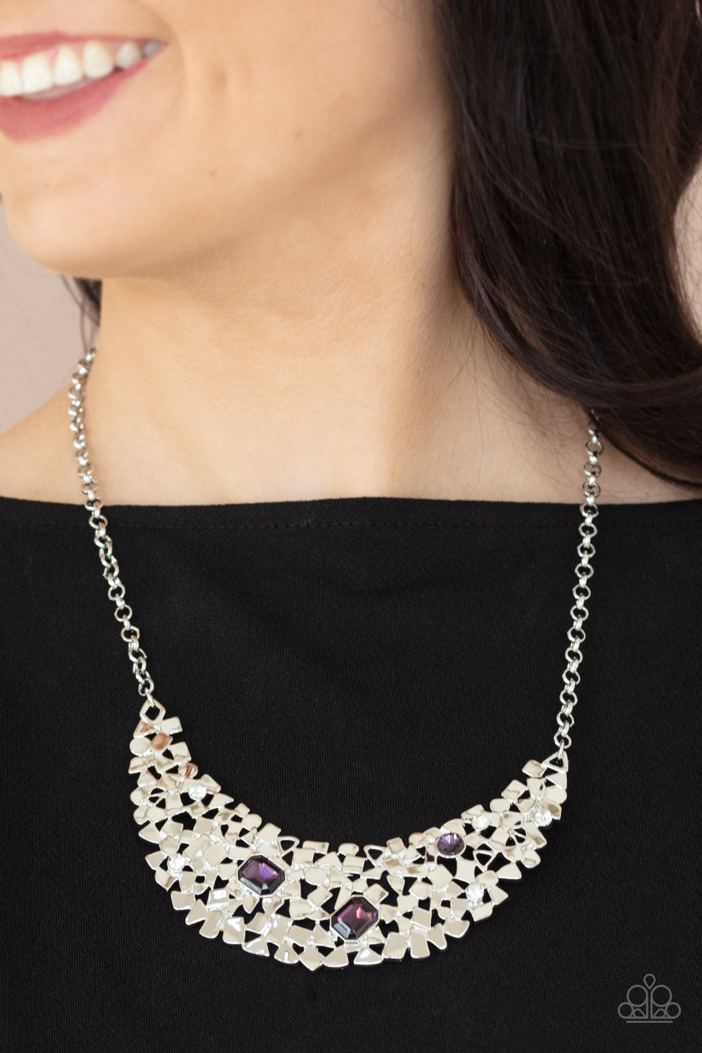 Fabulously Fragmented - Purple Necklace Paparazzi N0453