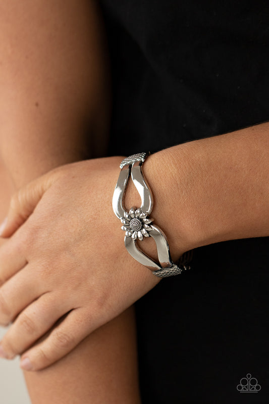 Let A Hundred SUNFLOWERS Bloom - Silver Bracelet Paparazzi B0289