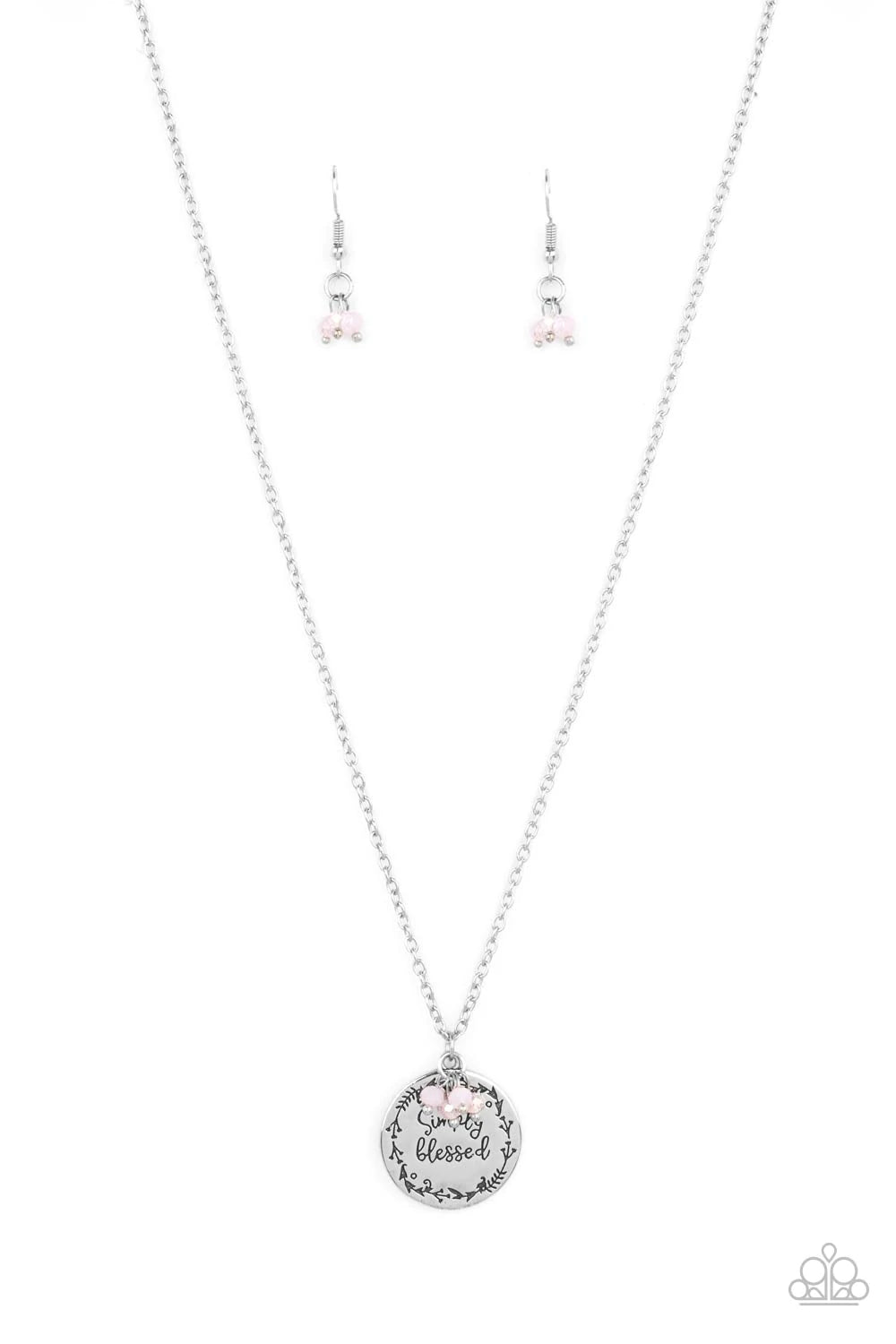 Simple Blessings Pink Inspirational "Simply Blessed" Necklace Paparazzi N0860