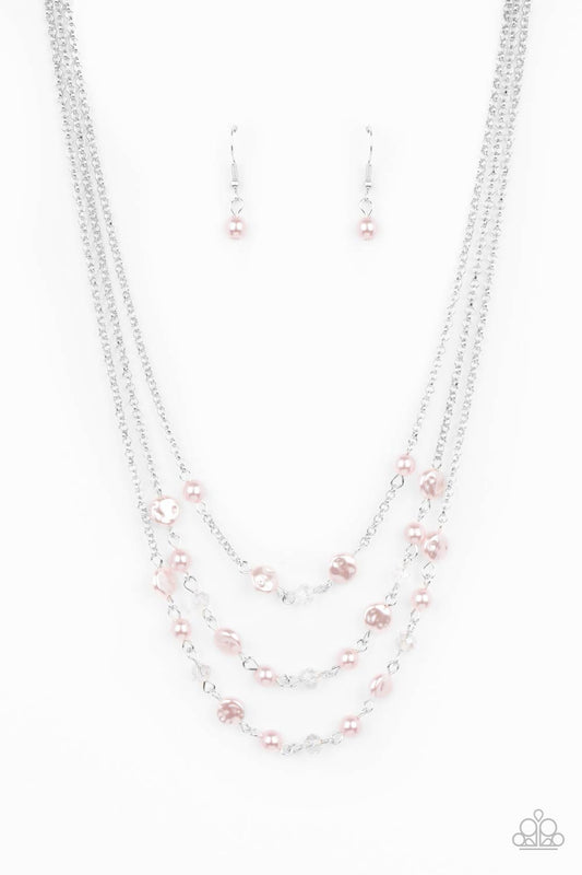 Let The Record GLOW Pink Necklace Paparazzi N0322