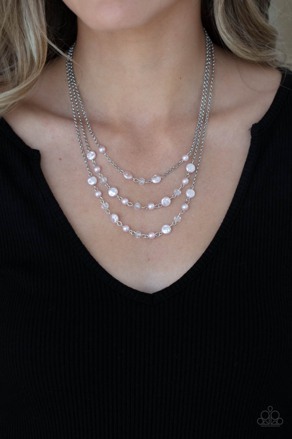 Let The Record GLOW Pink Necklace Paparazzi N0322