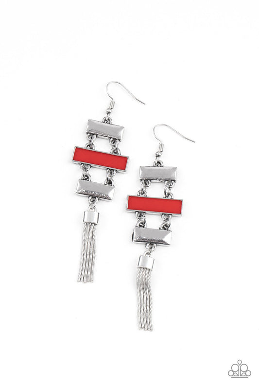 Mind Body Seoul Red Earring Paparazzi E0184