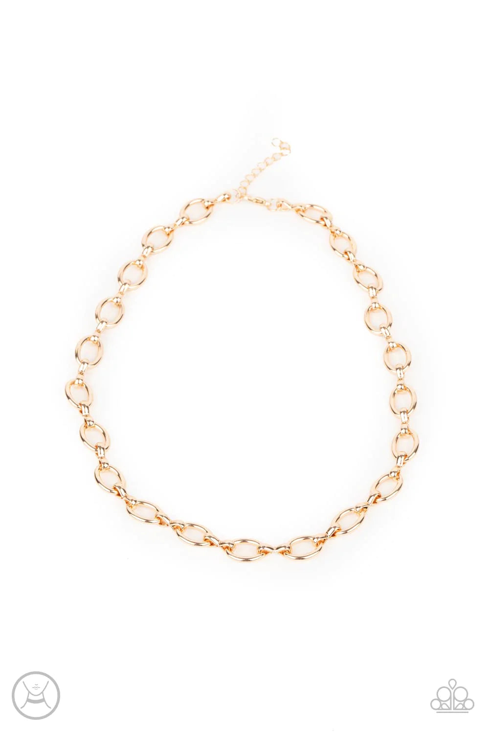 Craveable Couture Gold Link Choker Necklace Paparazzi N0953