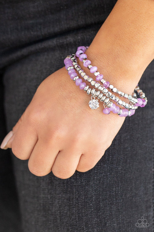 Glacial Glimmer Purple Bracelet Paparazzi B0039