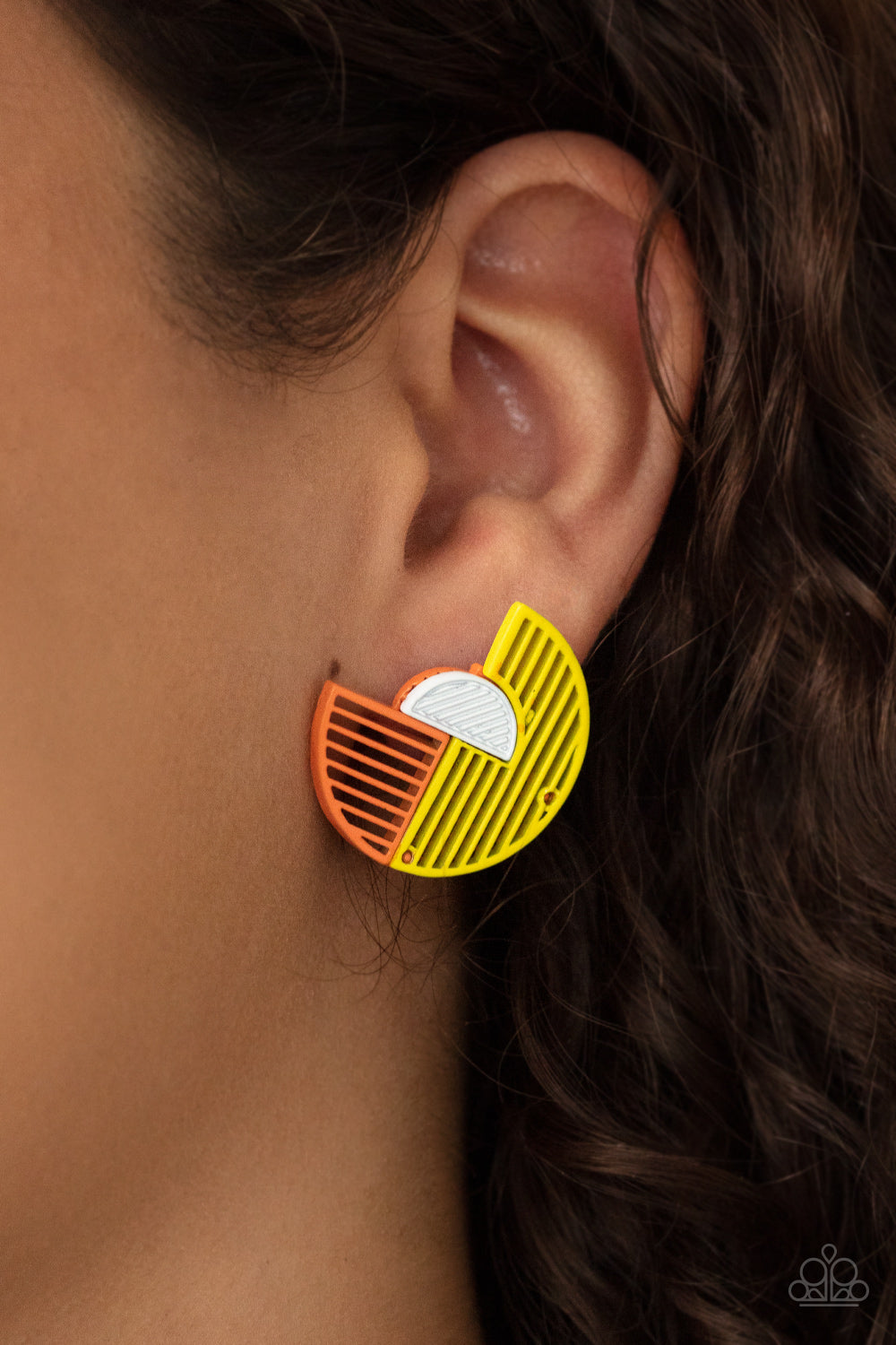 Just An Expression Yellow Earring Paparazzi E0231