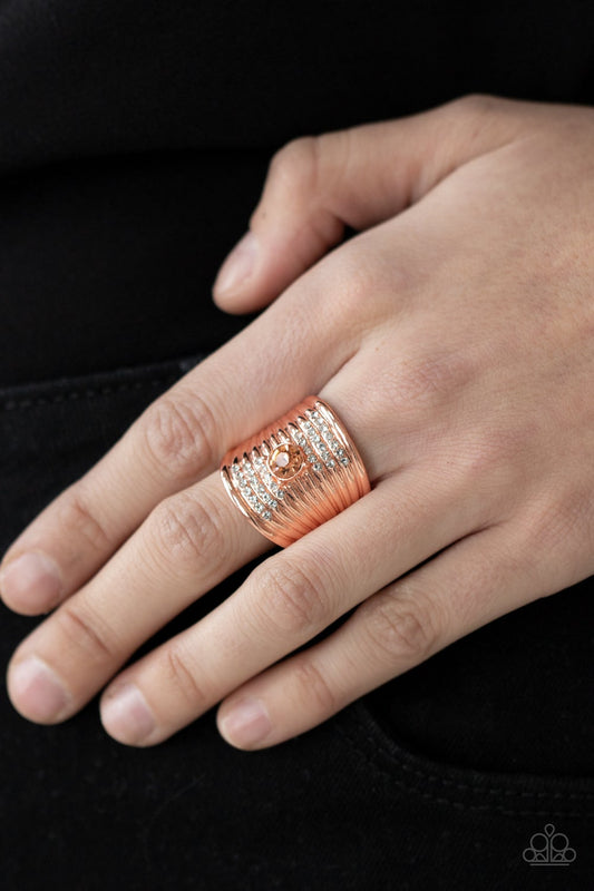 Crystal Corsets Copper Ring Paparazzi R0215
