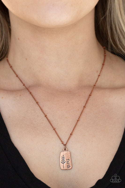 Faith Over Fear - Copper Necklace N0428