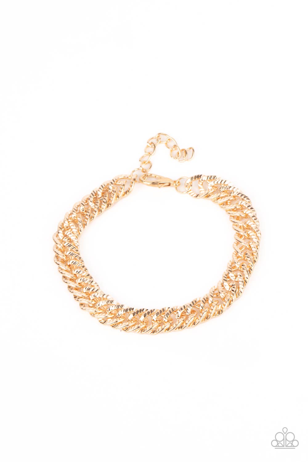 On The Up and UPPERCUT - Gold Urban Chain Bracelet Paparazzi B0824