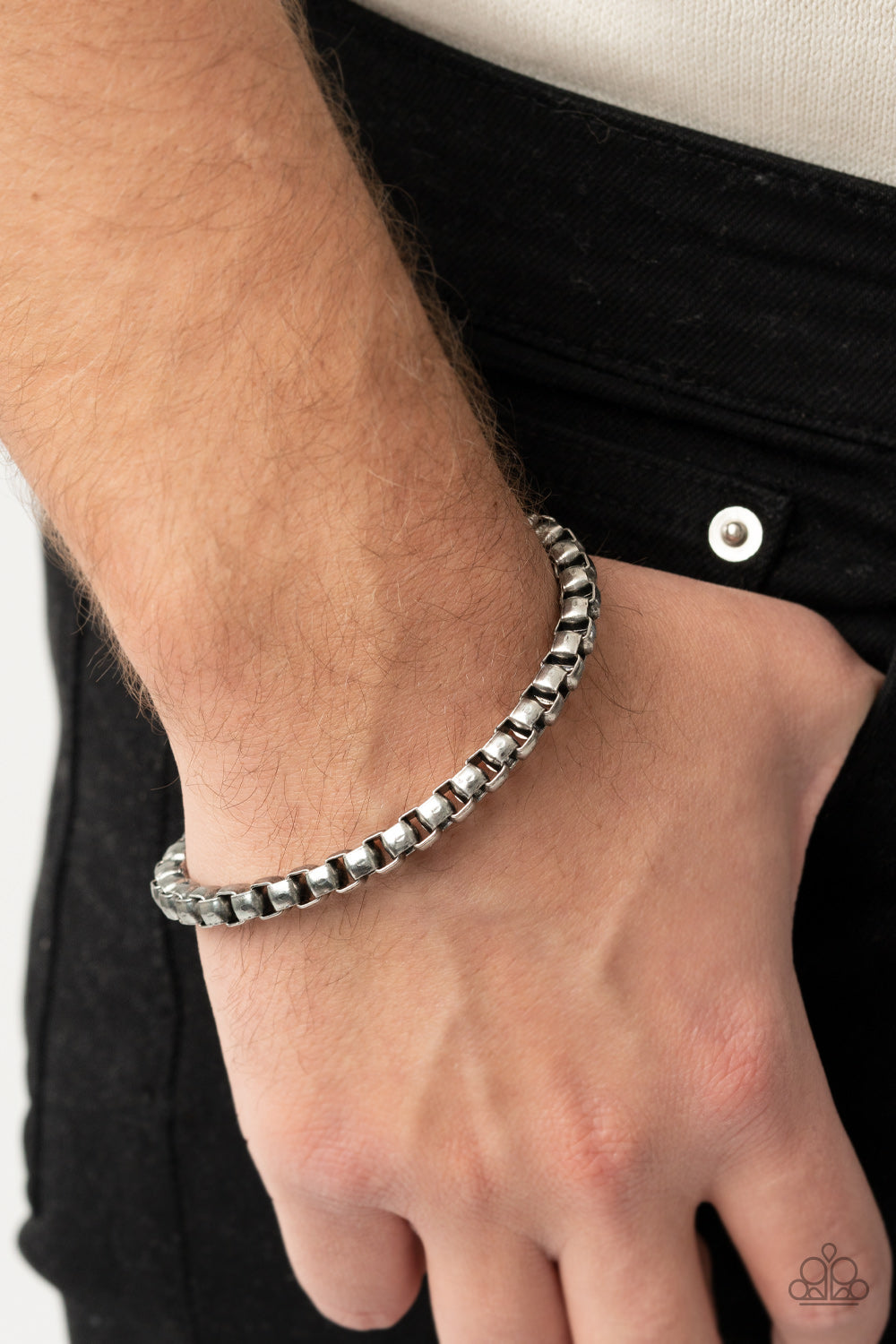 Armed Combat - Silver Urban Bracelet Paparazzi B0586