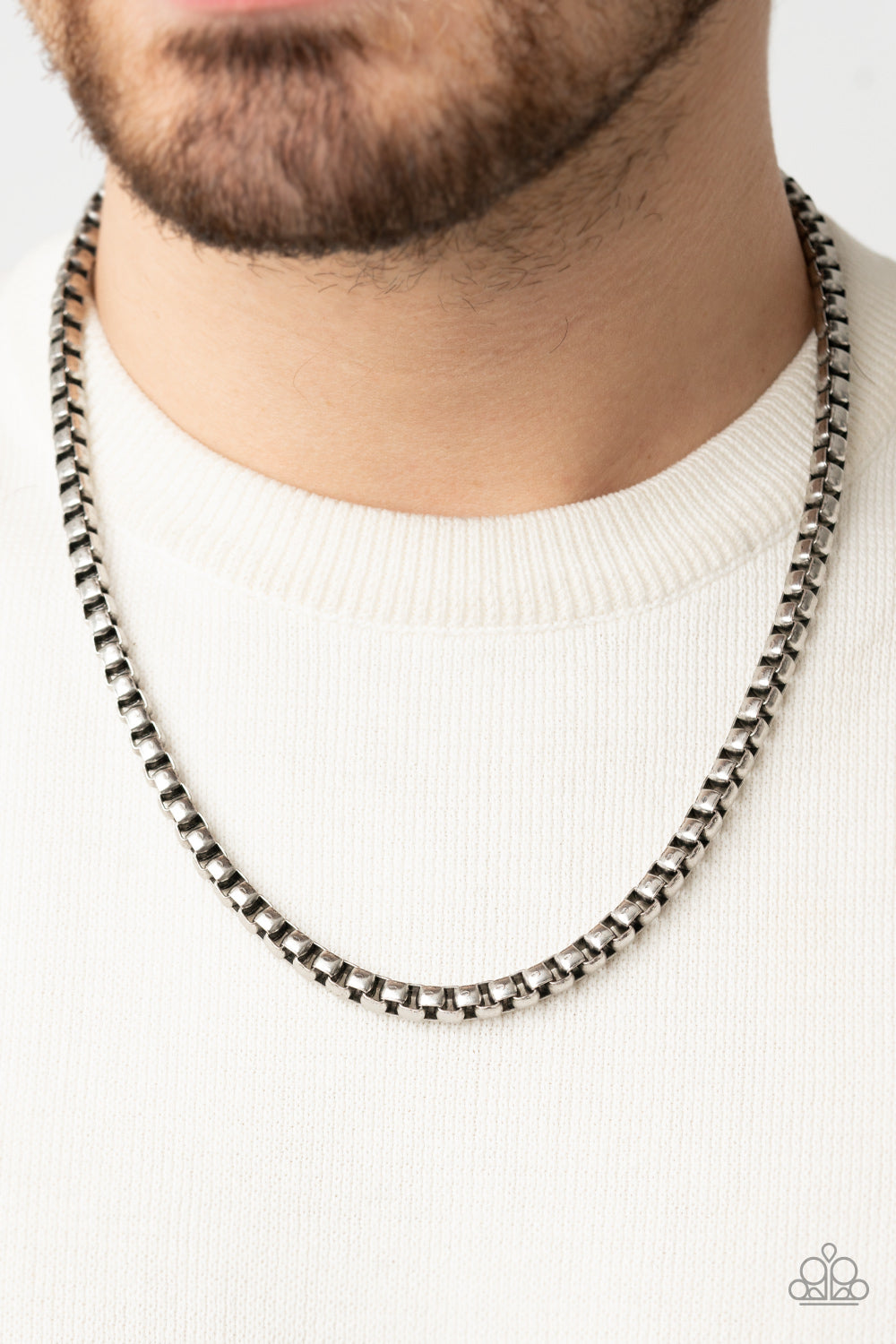 Combat Zone - Silver Urban Necklace Paparazzi N0997