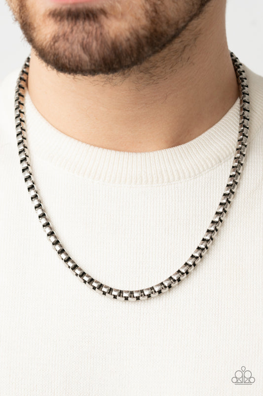 Combat Zone - Silver Urban Necklace Paparazzi N0997