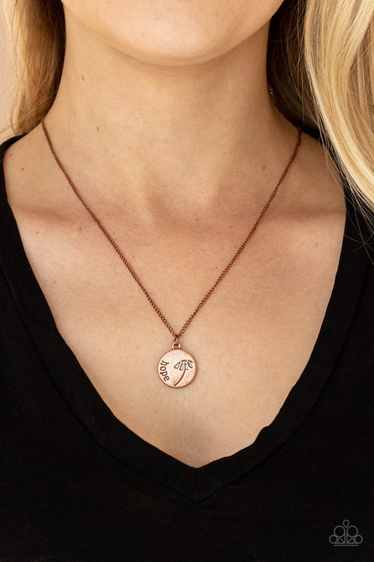 Hold On To Hope - Copper Necklace Paparazzi N0424