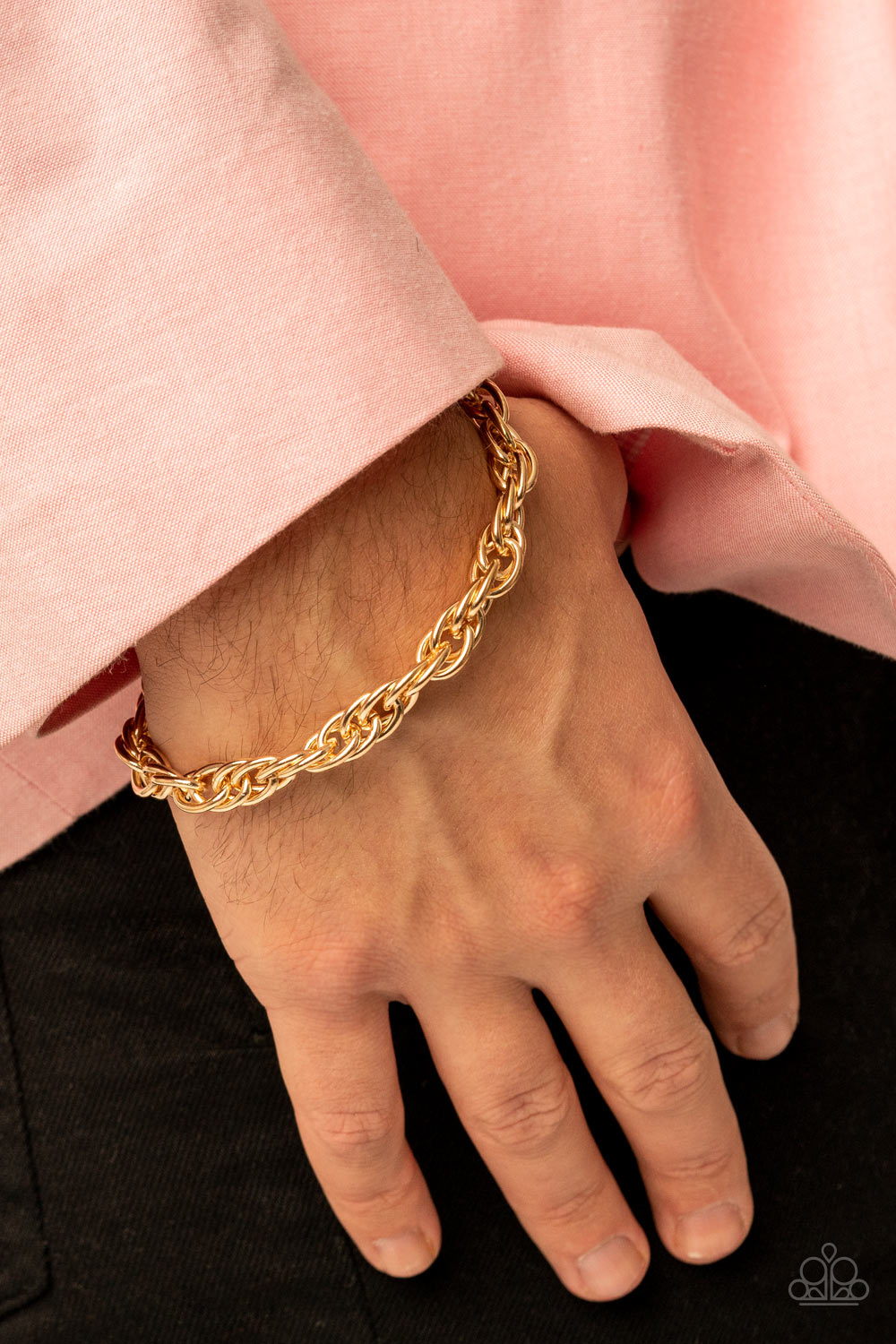 Executive Exclusive - Gold Chain Urban Bracelet Paparazzi B0461