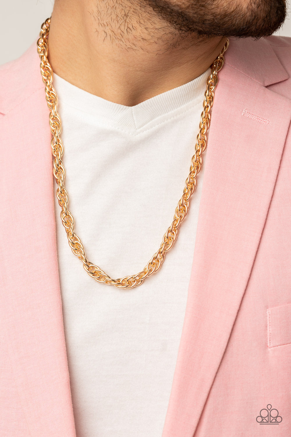 Extra Entrepreneur - Gold Chain Urban Necklace Paparazzi N0840