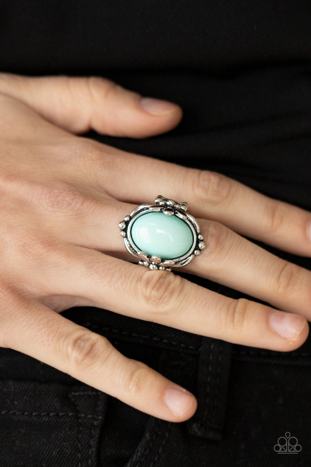 Springtime Splendor Blue Ring Paparazzi R0083
